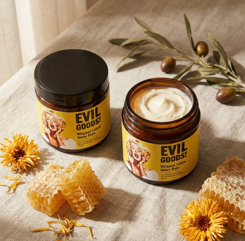 EVIL GOODS® BÁLSAMO BATIDO DE SEBO Y MIEL + OBSEQUIO
